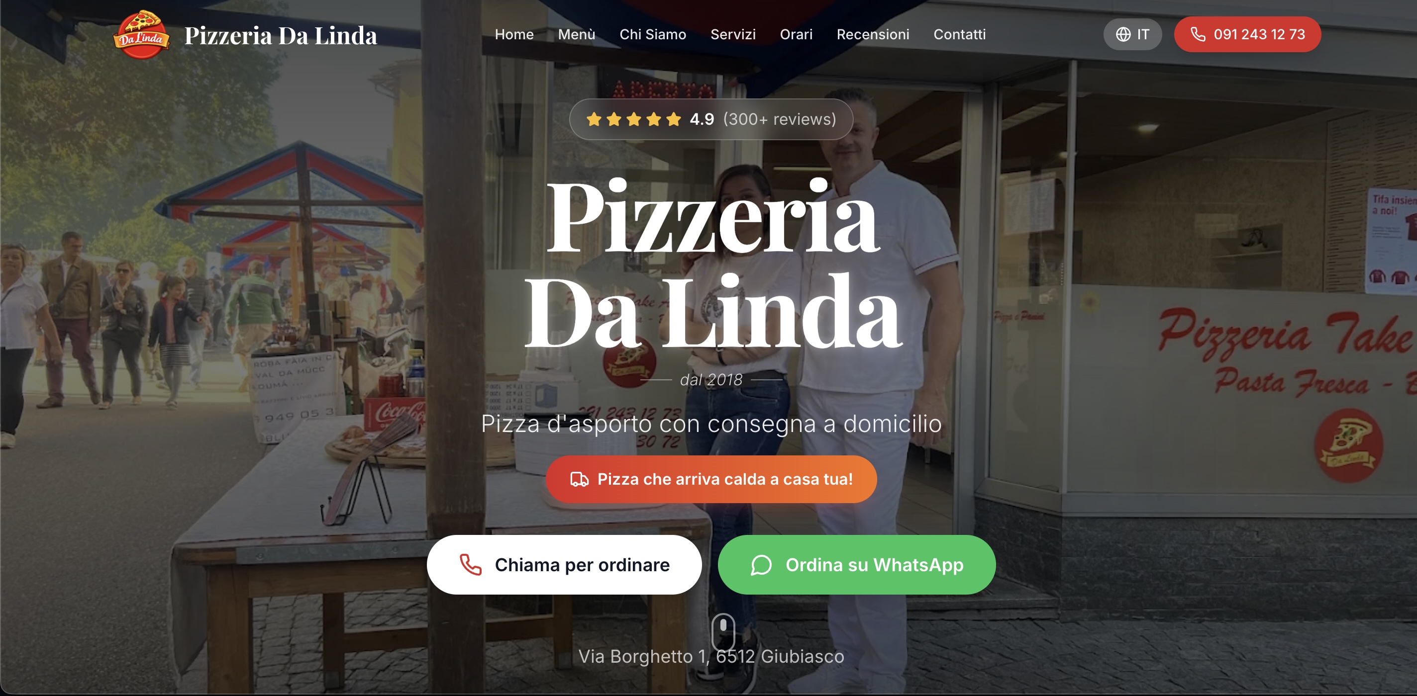 Pizzeria Da Linda - Desktop